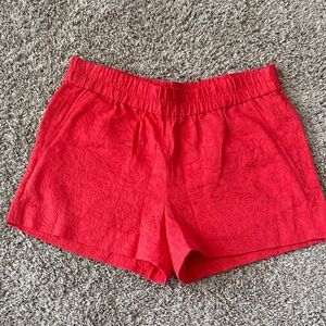 J. Crew High Waist Red Women's Shorts
